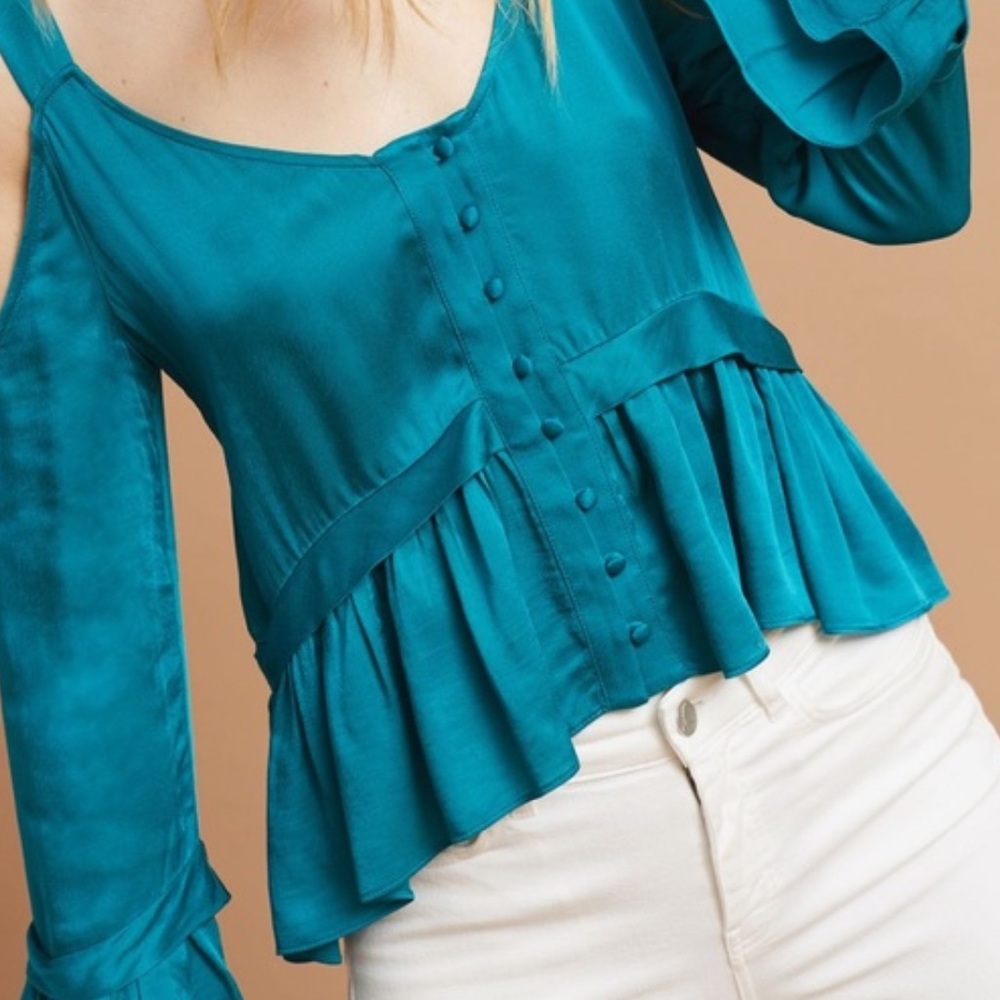 Maeve for Anthropologie in Dark Turquoise-Large